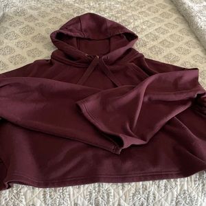 Athleta cropped, oversized sweatshirt (hooded).